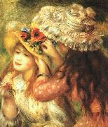 Pierre Renoir Girls Putting Flowers in their Hats oil painting picture wholesale